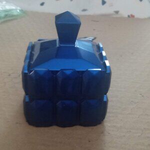 handmade dark blue trinket box